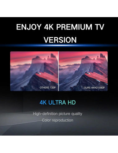 Antena de TV JoyfulPaws JPTV050 HD 4K 2200+ km interior