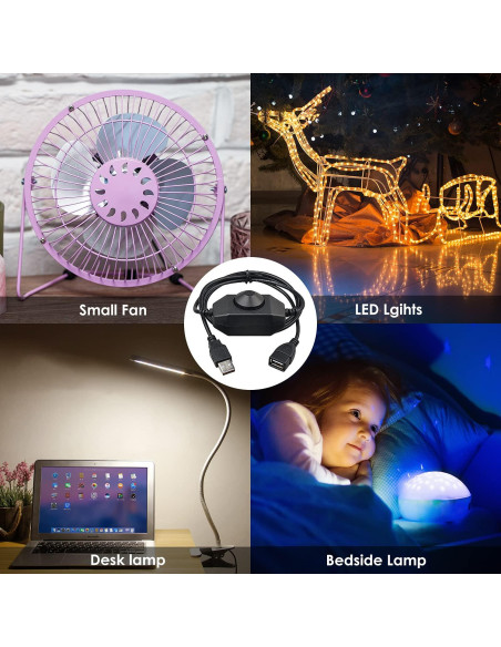 Interruptor Regulador LED Onite 2PCS USB 1m Ajustable