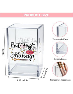 Organizador de Brochas de Maquillaje Acrílico Vgrti 6.35x10.16 cm 2