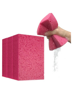 Esponjas de Lavado de Autos Spunspon - Paquete de 3 Grandes Rosa