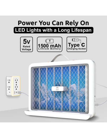 Zapper Eléctrico WBM Inteligente para Insectos 30cm 3.5W