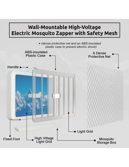 Zapper Eléctrico WBM Inteligente para Insectos 30cm 3.5W
