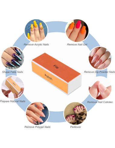 Bloques de Pulido de Uñas Reutilizables SUTOKAKA 4 Pcs