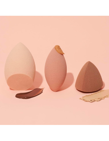 Set de Esponjas de Maquillaje e.l.f. Total Sponge - 3 Piezas