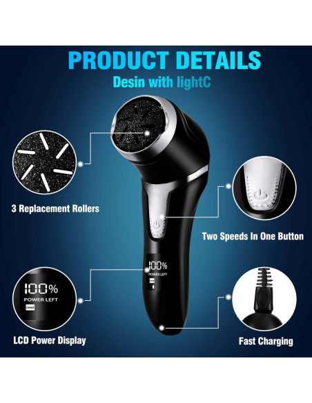 Removedor de Callos Eléctrico Moamdeoy MT-510 con Aspiradora