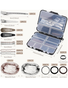 Kit de Accesorios para el Cabello Teenitor 163 piezas - Horquillas, Pinzas, Clips y Gomas 2