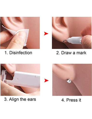 Kit de perforación de orejas Lvyue - 2 unidades estériles