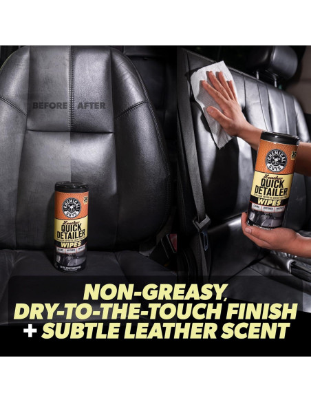 Toallitas Detalladoras Rápidas para Cuero Chemical Guys 30 ct
