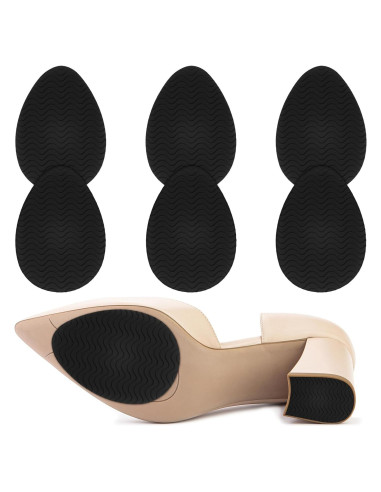 6 Almohadillas Antideslizantes Nogeqi para Zapatos Goma Negra