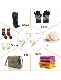 Ganchos Colgantes de Metal Dorado Koobay 12 Piezas 11.4 cm 2