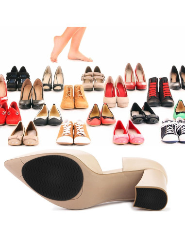 6 Almohadillas Antideslizantes Nogeqi para Zapatos Goma Negra