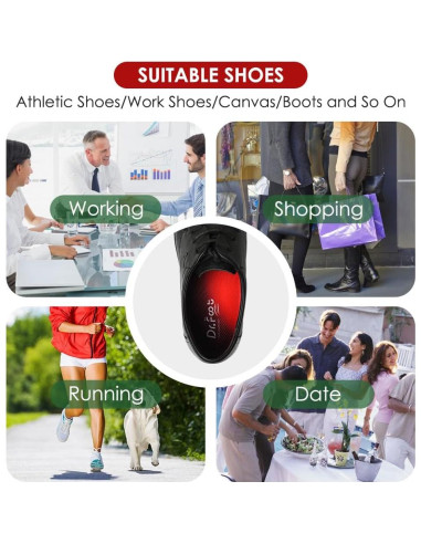 Plantillas Ortopédicas 3/4 Dr. Foot para Pies Planos - Rojo Mediano