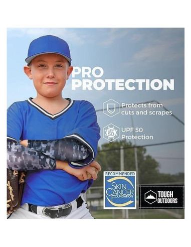 Manguitas de compresión Tough para brazos - Camuflaje 18-20 cm