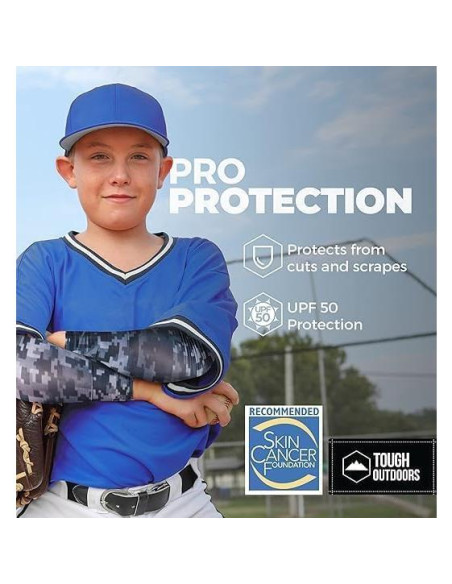 Manguitas de compresión Tough para brazos - Camuflaje 18-20 cm