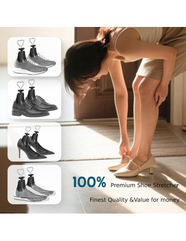 Estirador de Zapatos Ajustable JJDPARTS Unisex Negro