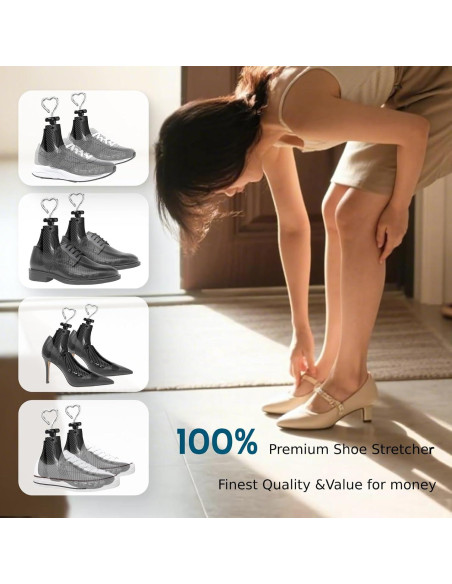 Estirador de Zapatos Ajustable JJDPARTS Unisex Negro