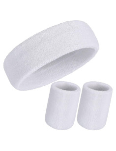 Conjunto de Bandas de Sudor WILLBOND 3 Piezas Algodón Neón