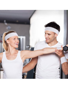 Conjunto de Bandas de Sudor WILLBOND 3 Piezas Algodón Neón 2