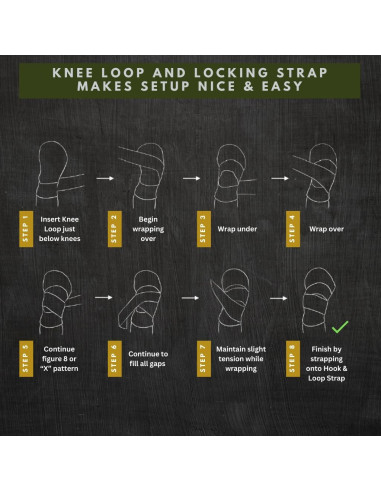 Fajas de Rodilla Hustle Athletics - Soporte Ajustable para Ejercicio