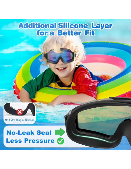 Gafas de Natación EverSport para Niños 8-16 Años - Antivaho UV