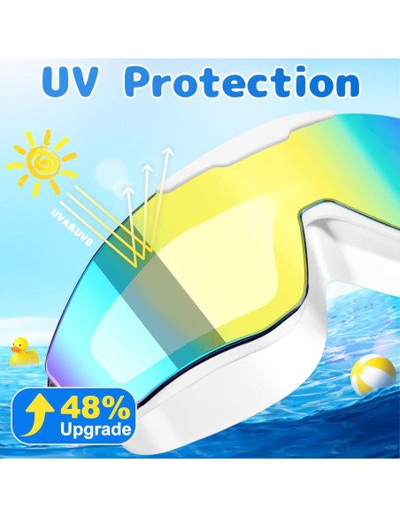 Gafas de Natación EverSport para Niños 8-16 Años - Antivaho UV