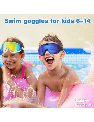 Gafas de Natación EverSport para Niños 8-16 Años - Antivaho UV