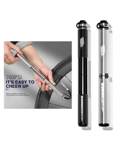 Bomba de Bicicleta ENLEE Mini 160 PSI Aluminio Negra