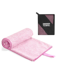 Toalla de Microfibra KISS QUEEN 80x178 cm Rosa Secado Rápido