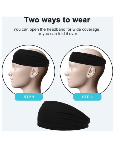 Paquete de 6 Diademas Deportivas ONUPGO Unisex Absorbentes