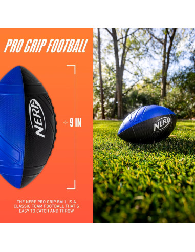 Balón de Fútbol Nerf Pro Grip de Espuma Azul 22.86 cm