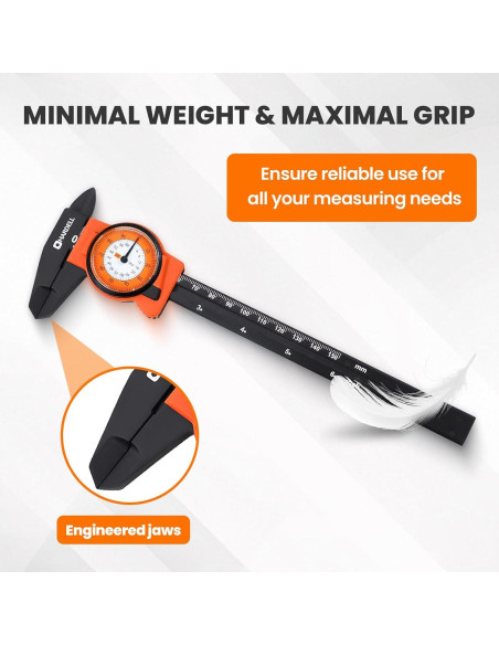 Calibre de Dial HARDELL 6" (15.24 cm) Precisión +/-0.02 cm