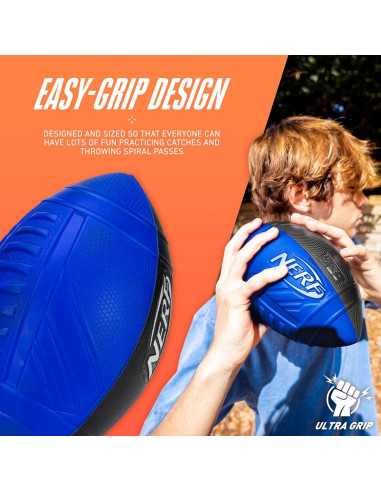 Balón de Fútbol Nerf Pro Grip de Espuma Azul 22.86 cm