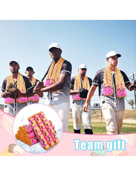 Juego de 12 Toallas de Enfriamiento Peryiter Microfibra Rosa 101.6x30.5cm