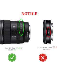 Tapa de lente 67mm Huipuxiang para Sony FE 20mm F1.8 G - 2 Piezas 2