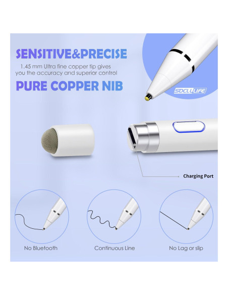 Bolígrafo Estilográfico Activo SOCLLLife con Guante 2 Pack