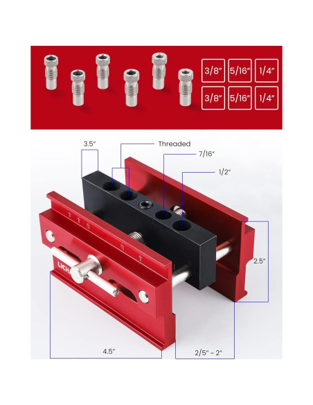 Plantilla de Alineación Automática Lichamp con 6 Guías de Taladro