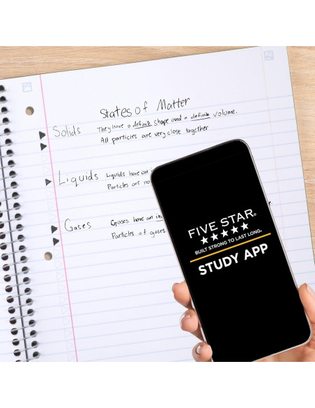 Cuaderno Espiral Five Star 5 Asignaturas 200 Hojas Azul