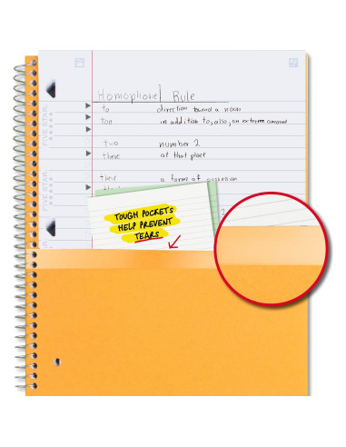 Cuaderno Espiral Five Star 5 Asignaturas 200 Hojas Azul