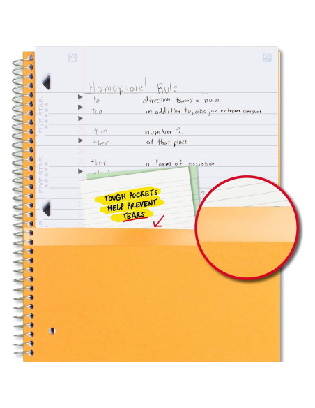 Cuaderno Espiral Five Star 5 Asignaturas 200 Hojas Azul