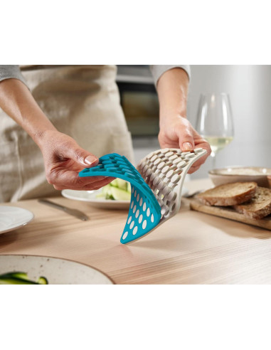 Conjunto de 2 Trivets de Silicona Joseph Joseph Azul/Blanco