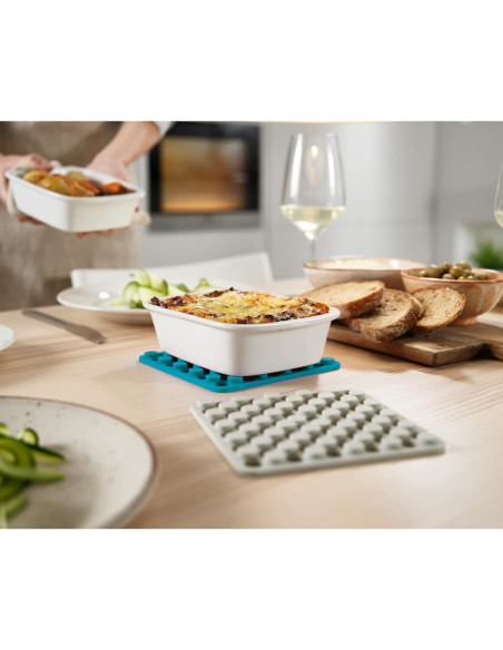 Conjunto de 2 Trivets de Silicona Joseph Joseph Azul/Blanco