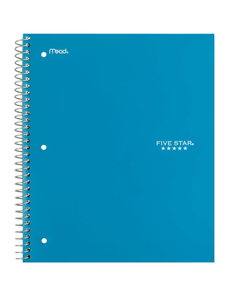 Cuaderno Espiral Five Star 5 Asignaturas 200 Hojas Azul