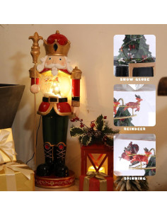 Soldado Cascanueces Bdor 76.2 cm con Globo de Nieve Rotatorio 2