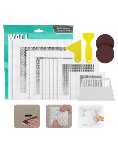 Kit de Parcheo de Pared Moller 19 Piezas Aluminio 2-8"