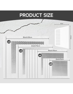 Kit de Parcheo de Pared Moller 19 Piezas Aluminio 2-8" 2