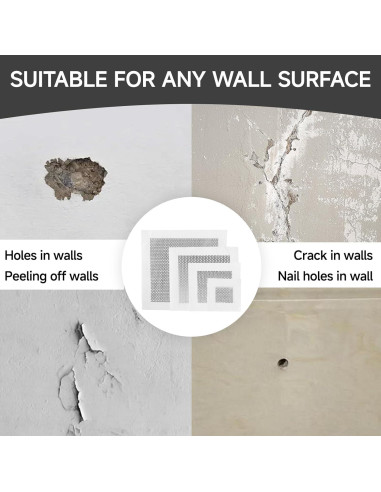 Kit de Parcheo de Pared Moller 19 Piezas Aluminio 2-8"