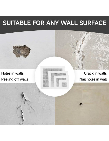 Kit de Parcheo de Pared Moller 19 Piezas Aluminio 2-8"