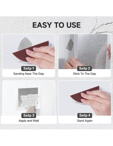 Kit de Parcheo de Pared Moller 19 Piezas Aluminio 2-8"