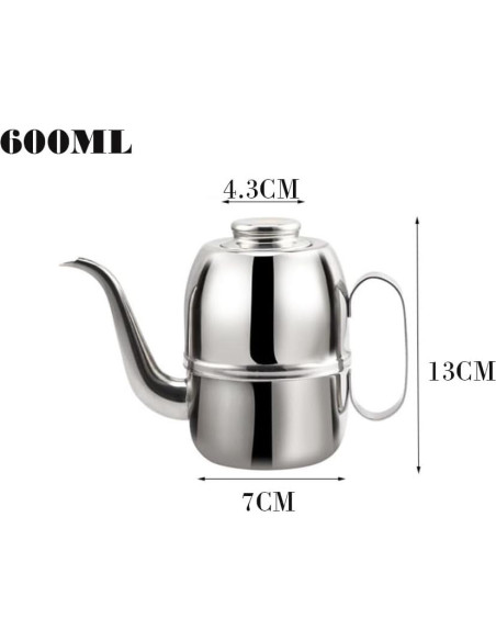 Dispensador de Aceite Acero Inoxidable Zaoalife 150ml 7x13cm