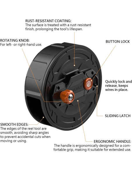 Carrete de Alambre de Aluminio Holdly HLY28 12-18 Gauge
